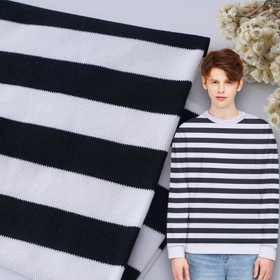 良い価格 ポロシャツ用の 透き通し 耐久性のある 汗を吸い込む ストライプ付き ニット布 オンライン