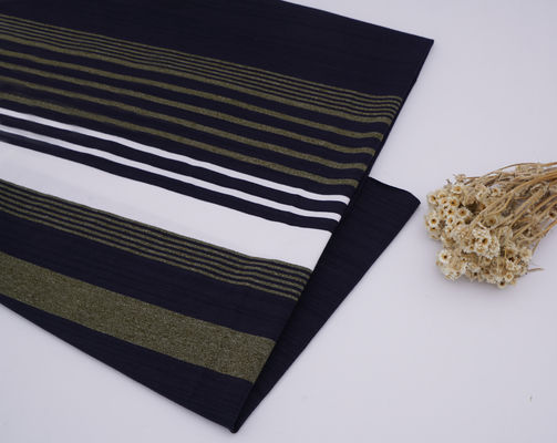 良い価格 柔らかくて快適で 多用性のあるTシャツ用 ストライプ付き素材の布 オンライン
