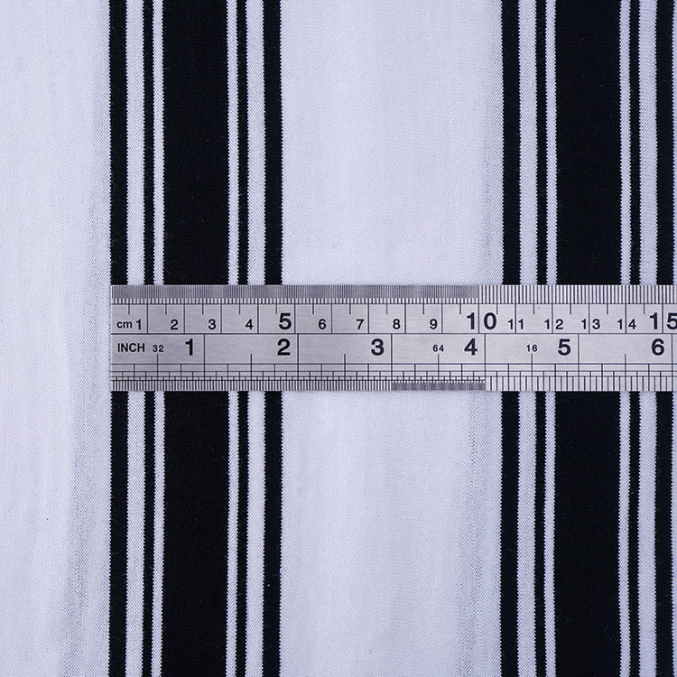 シングルフェイス ストライプ 編み布 糸 染色32S 175cm スポーツウェア 服
