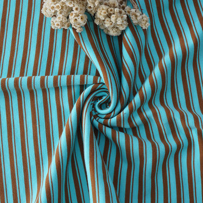 良い価格 発汗させた引きつけられる100綿の縞の生地、ヘビー級選手のしまのある肋骨で補強する生地 オンライン