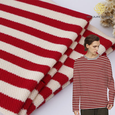 材料のとかを縞で飾るために320gに抵抗する染められた綿の悪感情の生地の摩耗にまいはだを詰めなさい