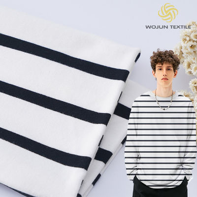 良い価格 耐久の綿のフランスのテリー織の布地225g 32Sの倍ヤーンはLycraの質を縞で飾った オンライン