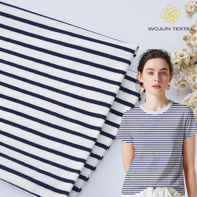良い価格 純綿 汗 吸い込み ストライプ 編み布 Tシャツ 透気 健全 オンライン
