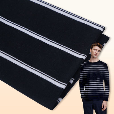 良い価格 耐久性のある糸 純綿 透気性のある吸着性のあるストライプ付き素材 スポーツウェア用 オンライン