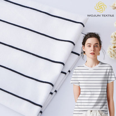 良い価格 普通のジャージ 175gm ストライプ編み綿織物 オンライン