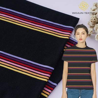 健康で肌に優しい 耐着性のある純綿の生地帯織物 Tシャツ用