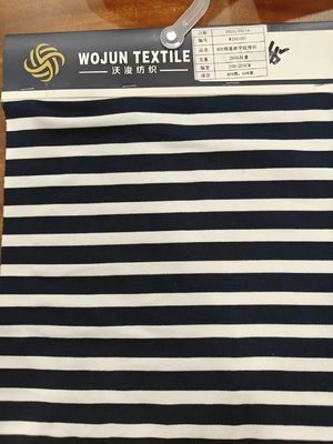 アンチピリングと弾性 快適な迅速な乾燥 ストライプ素材のTシャツ用布