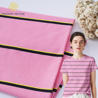 柔らかくてスタイリッシュで 環境に優しい 質の高い ストライプ付き綿のTシャツ