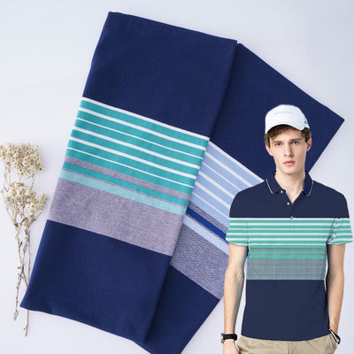 良い価格 21S 透ける健康と安全 ポーロシャツのためのユニークなストライプ編み布 オンライン