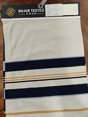 良い価格 ポーロシャツのための優れた弾力性と耐久性のあるストライプ編み布 オンライン