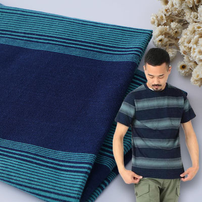 良い価格 快適で肌に優しい質感 ポロシャツ用 柔軟な条紋素材の織物 オンライン