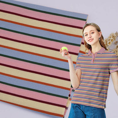 良い価格 柔らかく,湿気吸収性があり,カジュアルな着用のためのスムーズなストライプ編み布 オンライン
