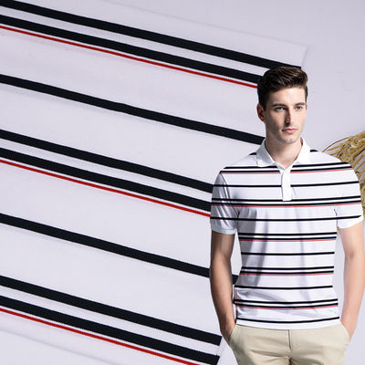 良い価格 柔らかく,湿気吸収性があり,カジュアルな着用のためのスムーズなストライプ編み布 オンライン