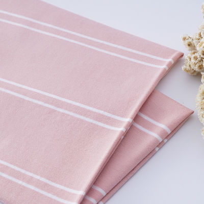 良い価格 柔らかくて滑らかで 透ける ストライプ付き ニット布 Tシャツ用 40S 糸数 オンライン