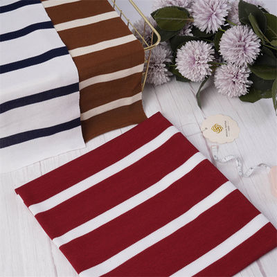 良い価格 柔らかい着用耐性 汗吸収性 ストライプ編み布 ポロシャツ用 オンライン