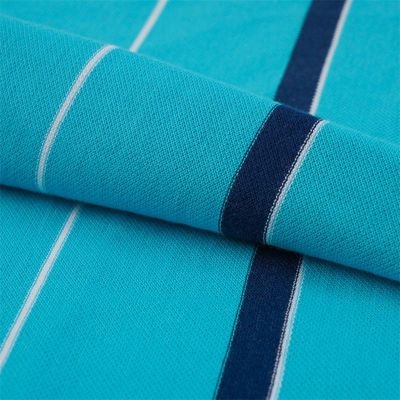 良い価格 耐久性があり 管理が簡単で 呼吸が透ける ポーロシャツ用の快適なストライプ編み布 オンライン