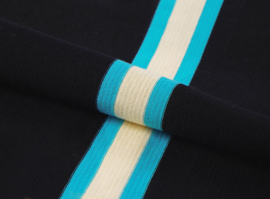 良い価格 通気性と柔らかさ、耐摩耗性、防シワ加工のストライプニット生地（ポロシャツ用） オンライン