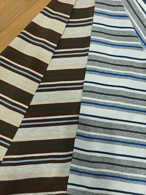 良い価格 Comfortable And Skin-Friendly Low Shrinkage Striped Knit Fabric For T-Shirt オンライン