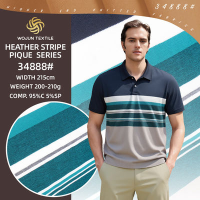 Breathable And Clear Comfortable High Quality Textured Cotton Pique Fabric For Polo Shirt