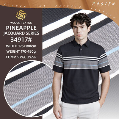 良い価格 Skin-Friendly And Clean And Tidy And Structured And Stylish Striped Knit Fabric  For T-Shirt オンライン