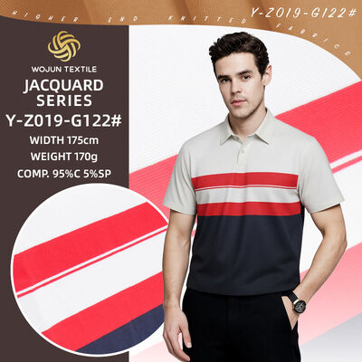 良い価格 健康的、肌に優しく、健康的な、高品質のストライプニット生地（ポロシャツ用） オンライン